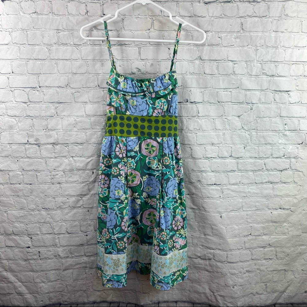 RARE! So springtime sweet!! Matilda Jane Floral and Polka Dot Combo Dress NWOT